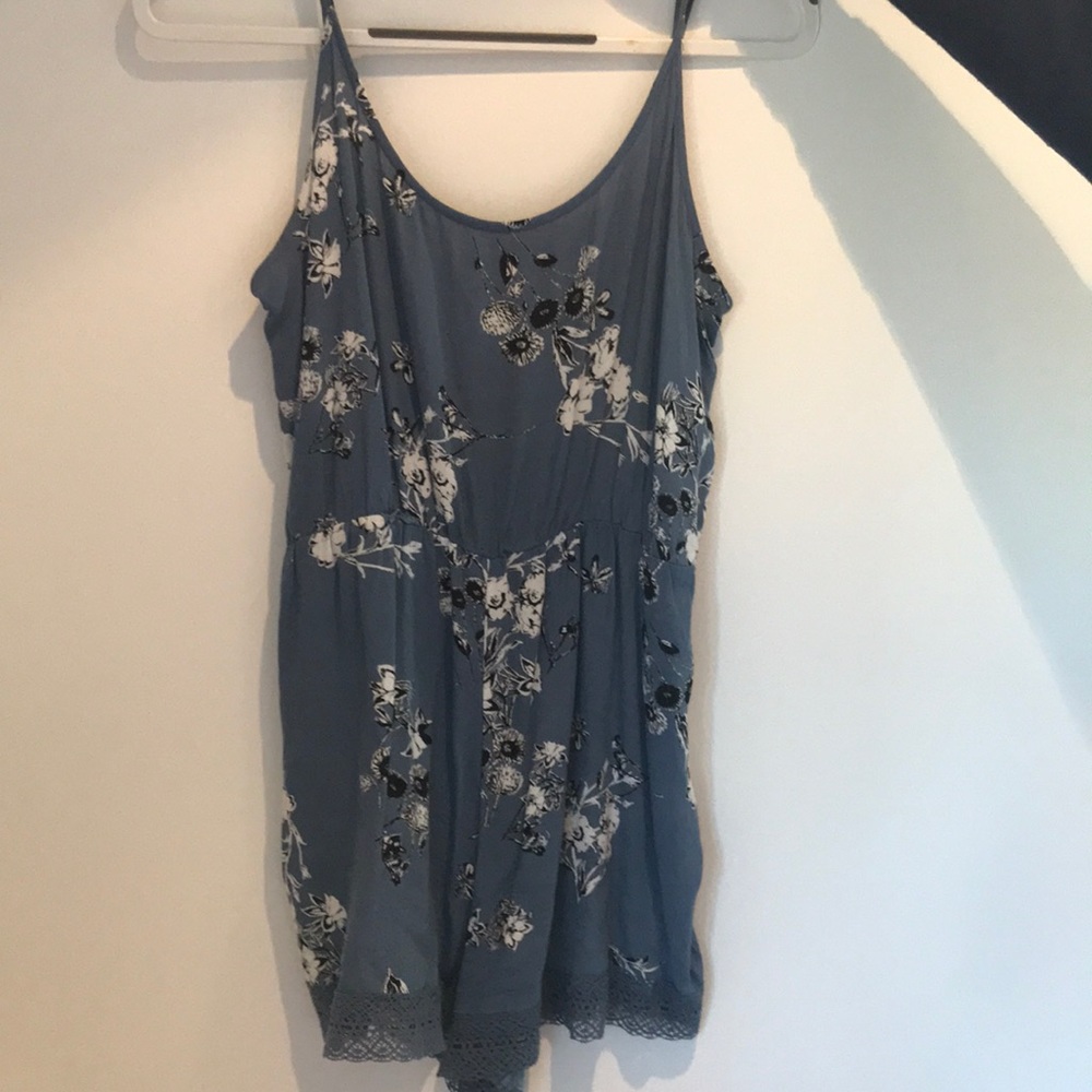 Blue floral Kylie & Kendall romper